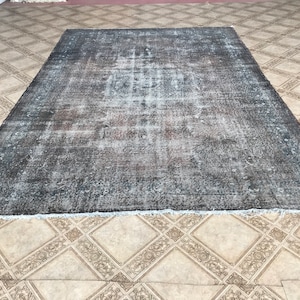 Turkish Rug Vintage Rug Oushak Rug 7.1x10.5 ft Bohemian Rug Decorative Area Rug Anatolian Area Rug Boho Rug Tribal Rug Aztec Rug HF0253