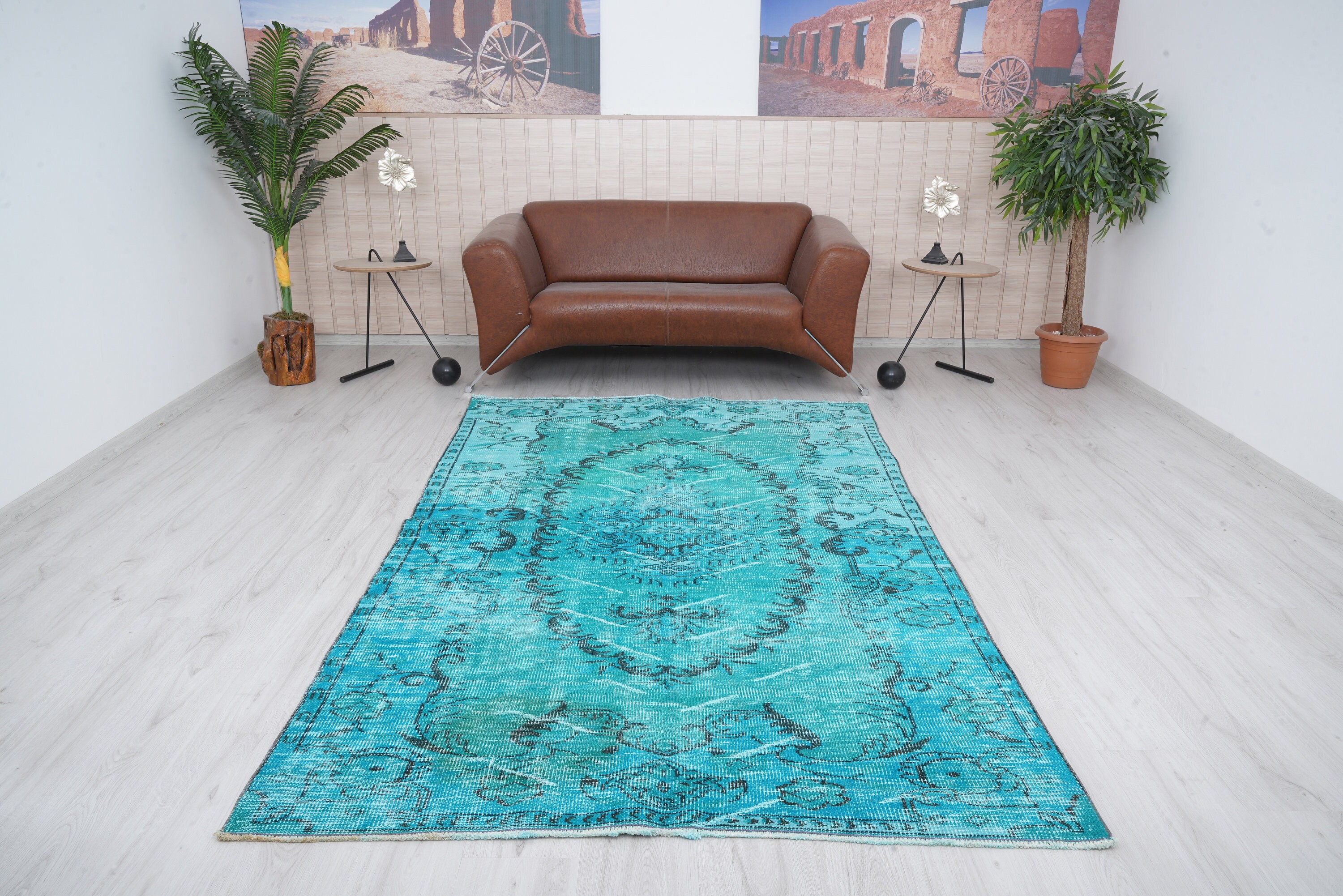 5x8 Rug, Neutral Vintage Rug, Turkish Rug 5x8, Muted Rug, Oushak