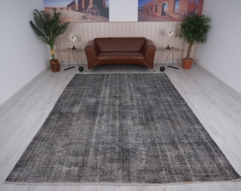 7x10 Rug, Turkish Oversize Rug, Vintage Rug 7x10, Oushak Rug, Turkish Rug, Antique Rug, Neutral Rug, Large Oushak Rug, Natural Rug 7x10, 674