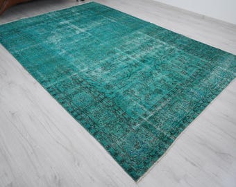 Alfombra de 7x10, extragrande, vintage neutra, turca de 7x10, Oushak grande, hecha a mano, natural, descolorida, opaca, 276