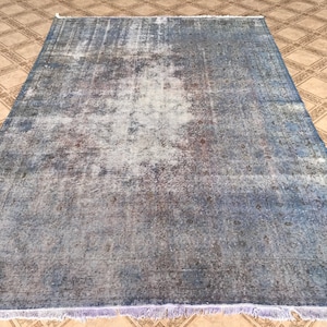 7x10 ft Turkish Rug, Oushak Rug, Vintage Rug, Antique Faded Wool Carpet, Handmade Large Rug,Oversize Area Rug, Oriental Rug, 7x10 Rug, 405