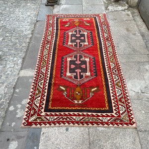 3&#39;2x6&#39;3, Anatolian rug, Turkish Rug, Vintage Rug, Oushak rug, Decorative rug, bohemian rug, antigue rug, area rug, handmade rug, EKF826