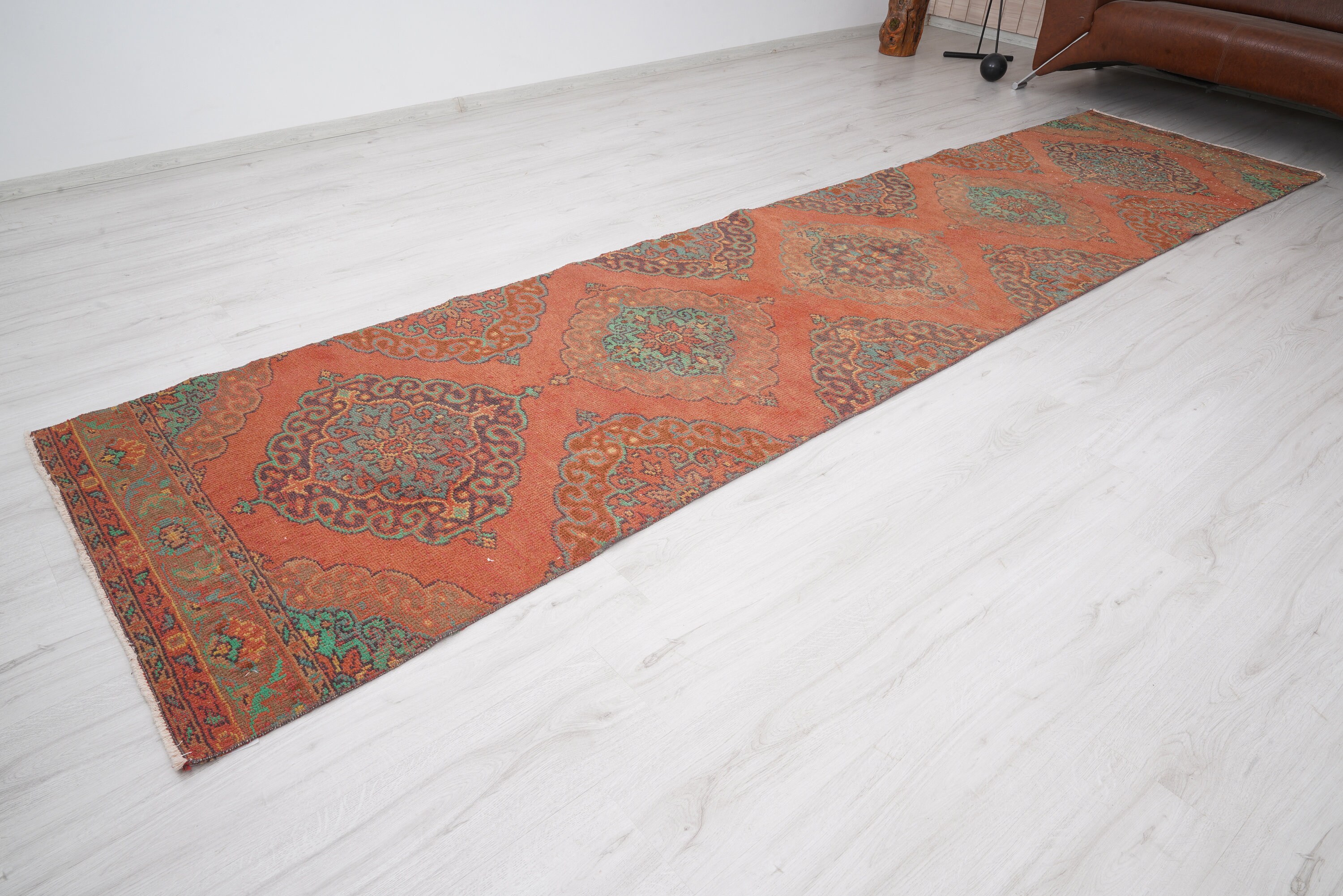 3x13 ランナー、トルコ製ランナーラグ、ヴィンテージラグ