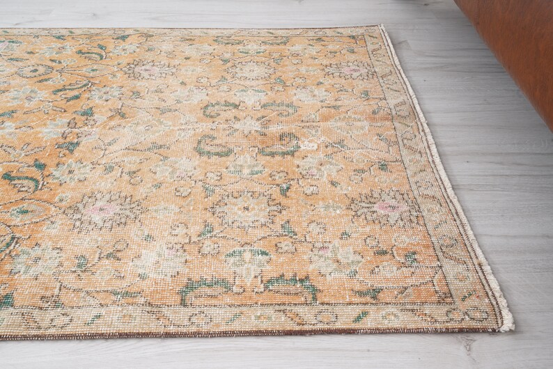 3x8 Runner, Turkish Rug Runner, Vintage Runner 3x8, Oushak Runner Rug