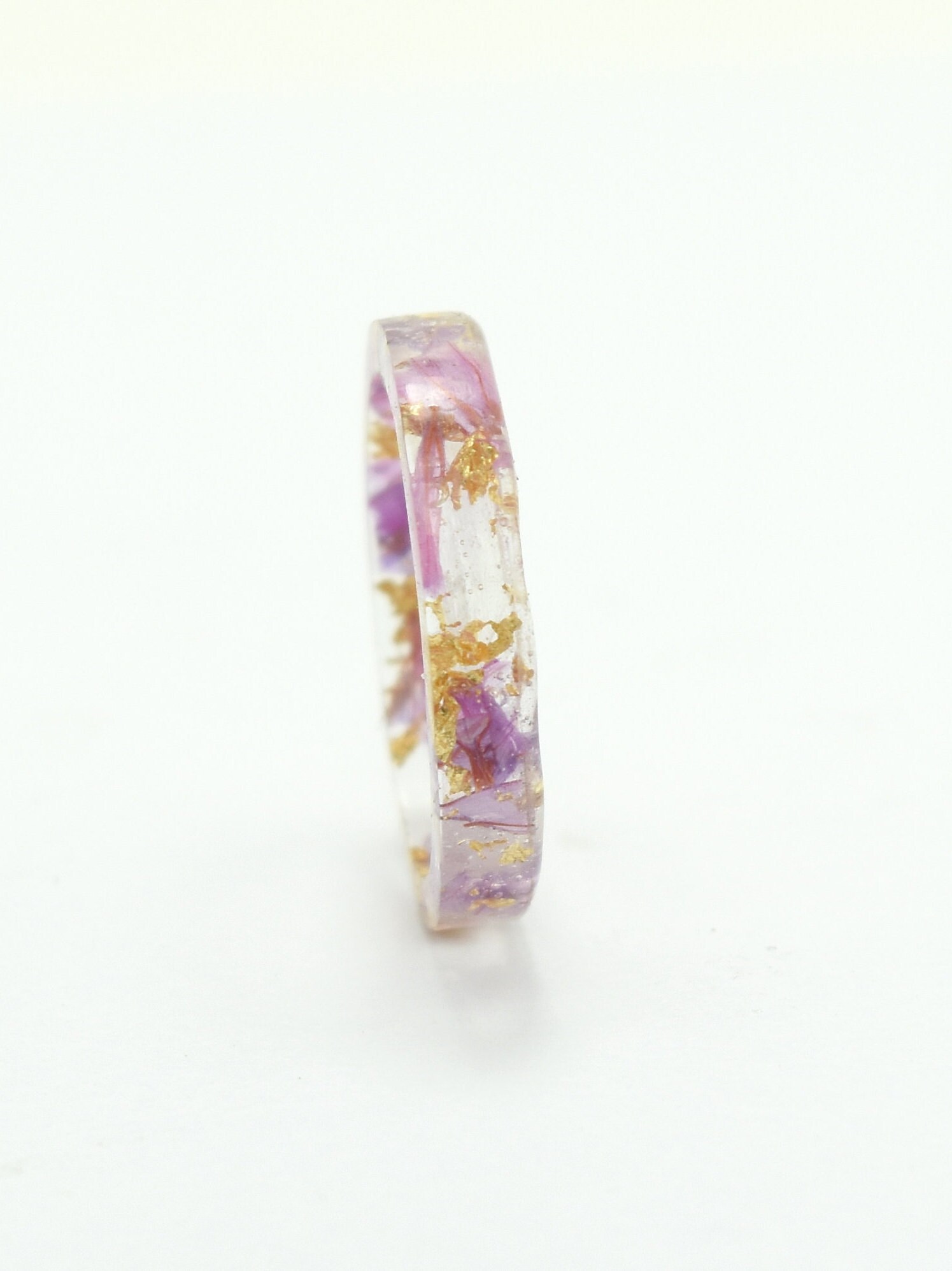 ASOS DESIGN Ring With Colorful Flowers In Clear Plastic Resin atelier