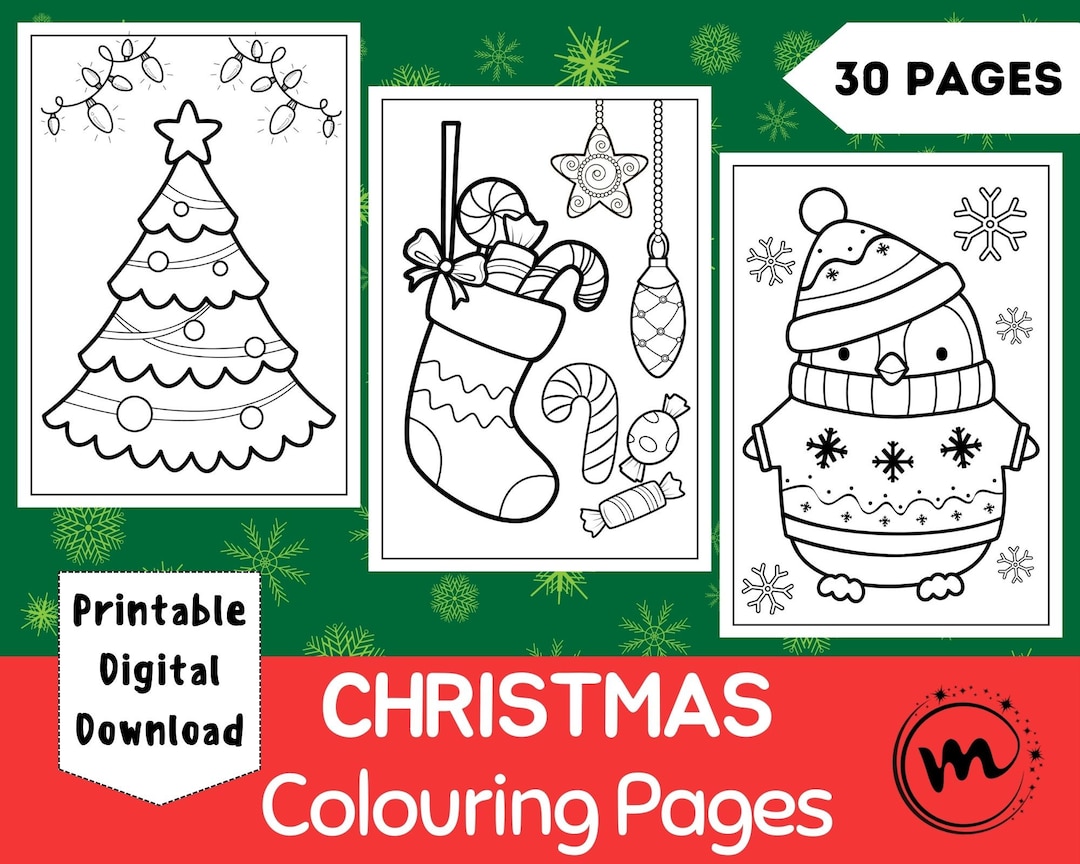 Preschool Coloring Christmas Pages Printable