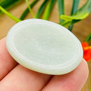 Green Aventurine Worry Stone | Green Aventurine Worry Palm Crystal | Hand Polished Massage Stone | Chakra Healing Crystal | Stress Reliever