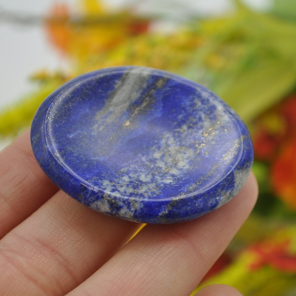 Premium Quality Lapis Lazuli Worry Stones | Lapis Handmade Thumb Stones | Healing Crystals | Third Eye Chakra | Meditation | Reiki