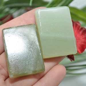Green Onyx Rectangular Shape Smooth Stone, Green Onyx Pocket Stone, Polished Massage Stone, Healing Crystals, Stress Reliever