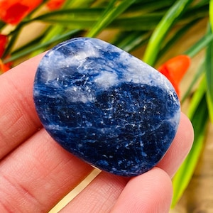 Sodalite Smooth Stone | Blue Sodalite Pocket Stone | Polished Gemstone | Healing Crystals & Stone | Third Eye Chakra | Chakra Stone