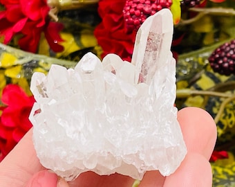 Clear Quartz Crystal Cluster | Clear Quartz Point l Rock Cluster | Cluster Geode | Raw Quartz Point Cluster | Natural Rough Specimen