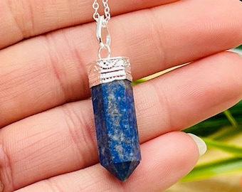 Lapis Lazuli Pendant, Chakra Healing Jewelry, Charm Pendant