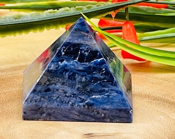 Sodalite Pyramid | Blue Sodalite Pyramid | Handmade Gemstone Pyramid | Healing Crystal & Stone | Third Eye Chakra | Chakra Stone