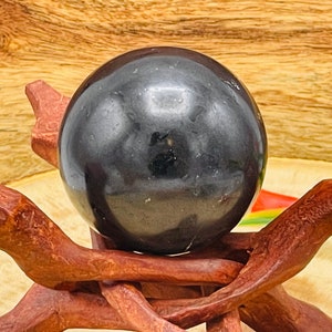 Black Tourmaline Sphere | Black Tourmaline Crystal | Black Tourmaline Gemstone Sphere | Stress Reliever |  Healing Chakra | 2 inch (50 mm)