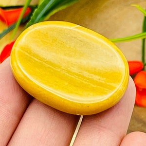 Yellow Aventurine Worry Stone | Yellow Aventurine Crystal Stone | Pocket Worry Stone | Metaphysical Healing Chakra Stone | Reiki Crystal