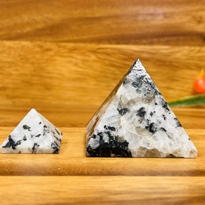 Rainbow Moonstone Crystal Pyramid, Healing Crystal, 1 and 2 inches