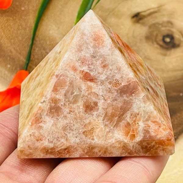 Sunstone Crystal Pyramid, Healing Crystal Pyramid, 1 & 2 Inch