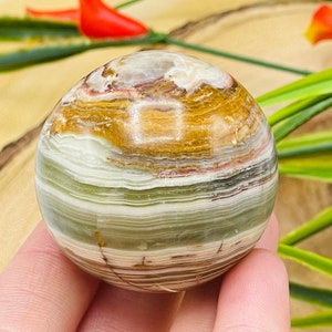 Green Onyx Sphere, Onyx Sphere, Crystal Sphere, Crystal Ball, Healing Crystal, Metaphysical, Crystal Decor