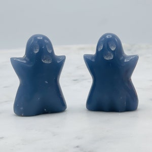 Angelite Crystal Spooky Ghost Figurine, Crystal Standing Statuette, 2 Inch