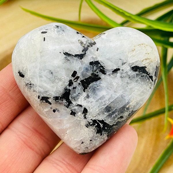 Rainbow Moonstone Heart | Rainbow Moonstone Crystal | Chakra Healing Gemstone | Cleansing & Balancing | Moonstone Metaphysical Crystal