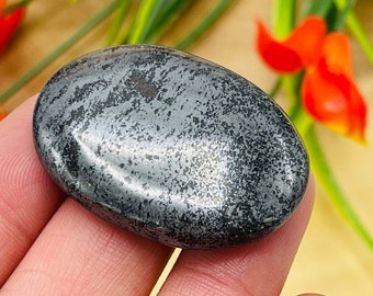 Hematite Smooth Stone | Hematite Crystal Energy Palm Stone | Pocket Stone | Energy Crystal | Root Chakra | Healing Crystals