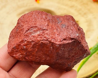 Fragmento de jaspe rojo en bruto, espécimen de piedra preciosa en bruto, cristal curativo