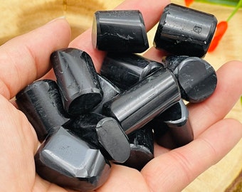 Black Tourmaline Tumbled Stone, Tourmaline Crystals, Protection