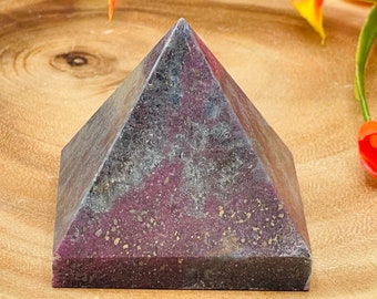 Ruby Kyanite Crystal Pyramid, Healing Crystal Pyramid, 1 and 2 inch