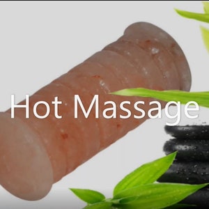 Himalayan Pink Salt Massage Stone Roller Wand, Soothing & Calming Spa Massage Therapy Foot Massage Roller, 5 Inch