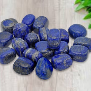 Lapis Tumbled Stones, Polished Lapis Lazuli Stone, Third Eye Chakra image 1
