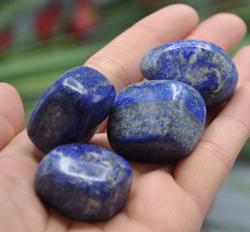 Lapis Tumbled Stones, Polished Lapis Lazuli Stone, Third Eye Chakra image 3