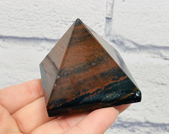 Bloodstone Pyramid | Heliotrope Stone | Bloodstone Jasper Pyramid | Gemstone Pointer | Stress Reliever Crystal |  Healing Heart Chakra