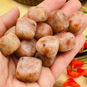 Sunstone Tumbled Stone, Polished Healing Crystals & Stones
