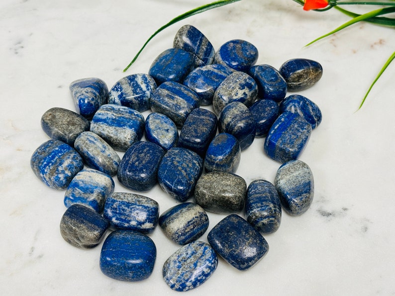 Lapis Tumbled Stones, Polished Lapis Lazuli Stone, Third Eye Chakra image 5