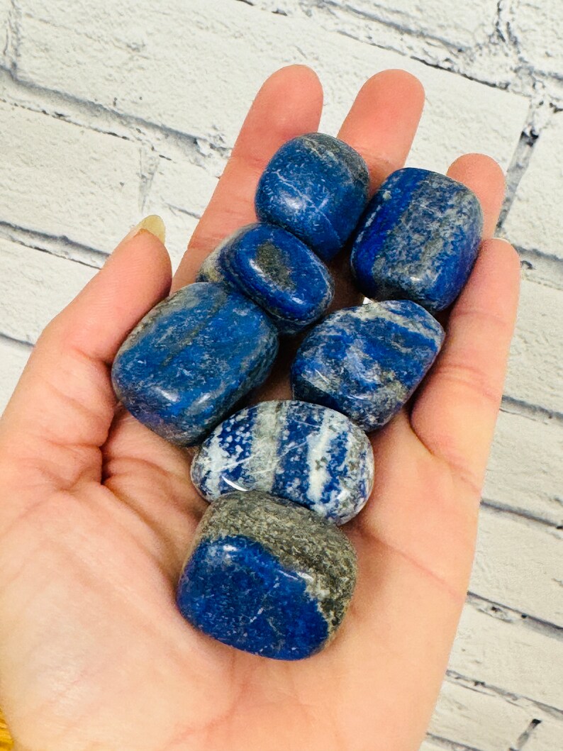 Lapis Tumbled Stones, Polished Lapis Lazuli Stone, Third Eye Chakra image 8