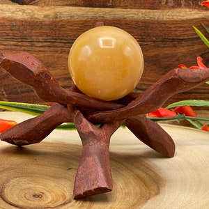 Orange Calcite Sphere, Yellow Calcite Ball, Healing Crystal afbeelding 4