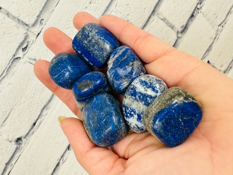 Lapis Tumbled Stones, Polished Lapis Lazuli Stone, Third Eye Chakra image 7