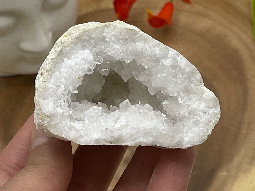 Crystal Quartz Geode Clear Quartz Geode L Rock Geode Cluster Geode