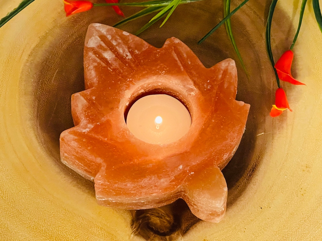 Himalayan Pink Salt Tealight Candle Holder, Votive Candle Holder With