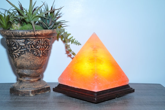Himalayan Pink Salt Lamp with Dimmer Switch & Bulbs, Night Light Desk Lamp, 7" Height