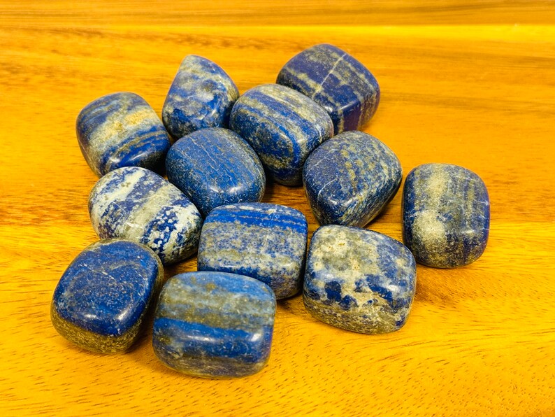 Lapis Tumbled Stones, Polished Lapis Lazuli Stone, Third Eye Chakra image 9