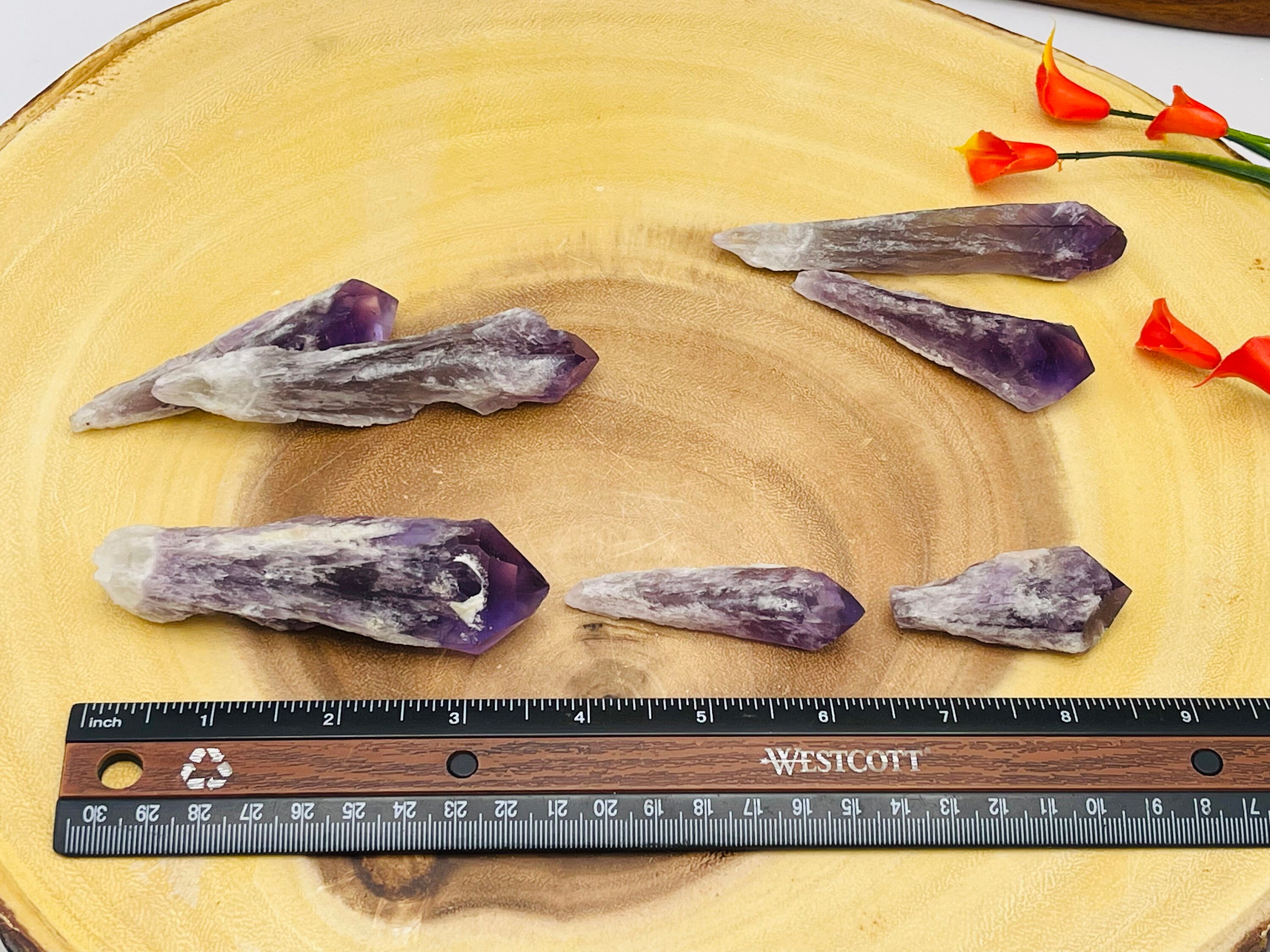 Amethyst Laser Point, Raw Amethyst Crystal Points, Rough Crystals ...