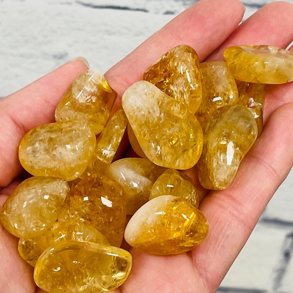 Citrine Tumbled Stones, Polished Citrine Crystal