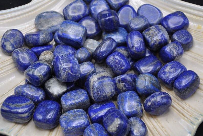 Lapis Tumbled Stones, Polished Lapis Lazuli Stone, Third Eye Chakra image 2