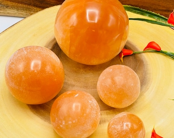 Selenite Crystal Sphere, Healing Crystal Balls, Cleansing, Pick Your Size