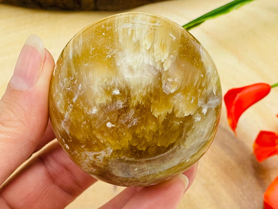 Cat Eye Sphere Cat's Eye Crystal Cat Eye Gemstone Ball Stress Reliever