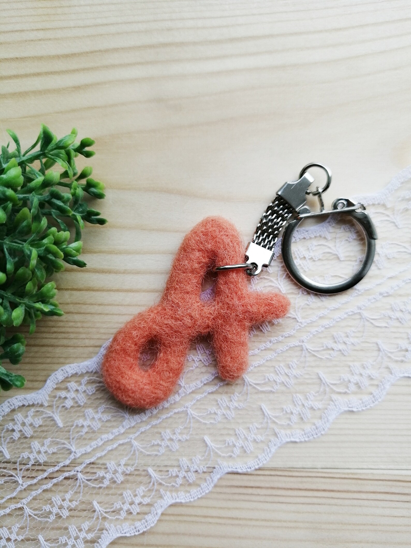 PERSONALISED key chain/ Letter Name Keychain/ custom felt Etsy