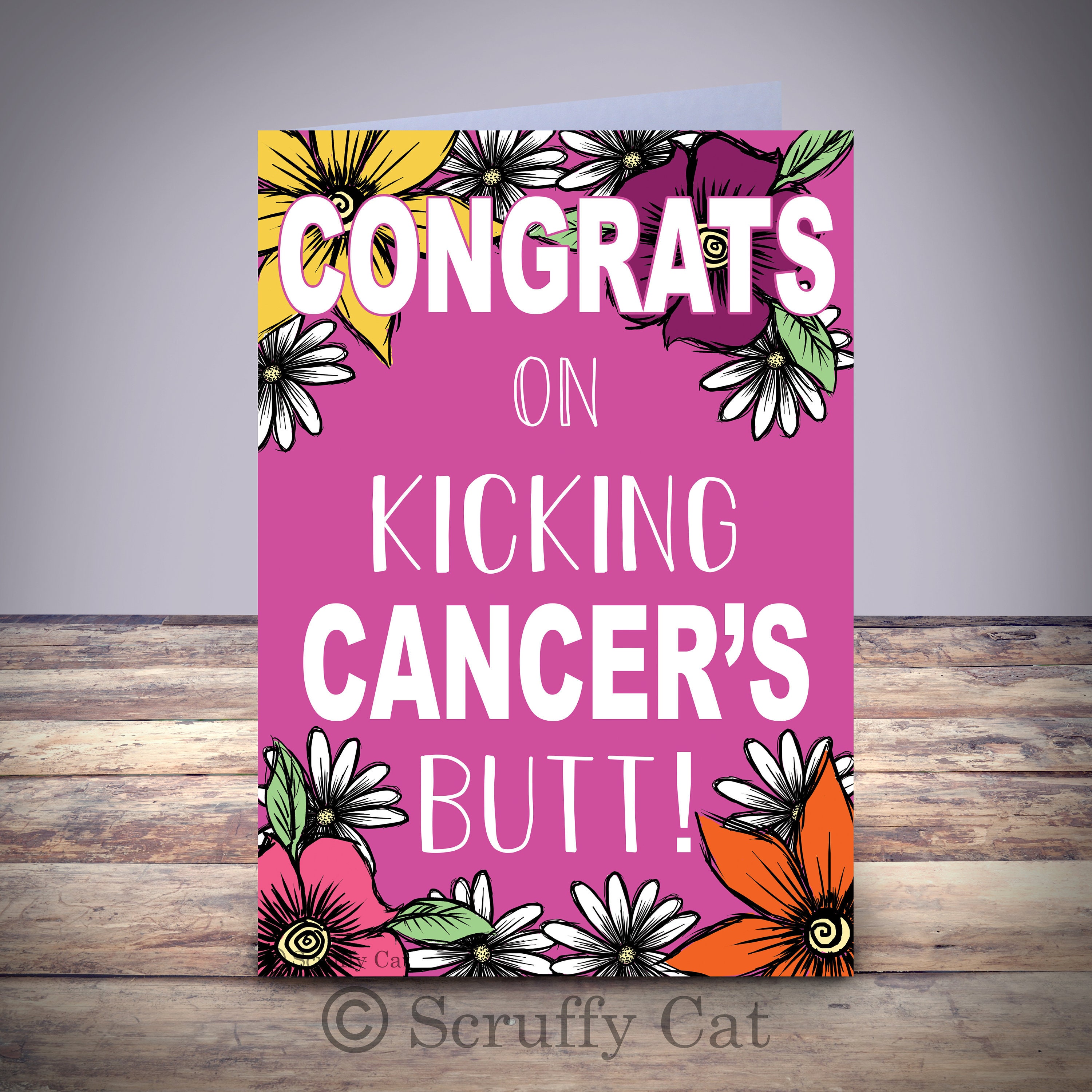 Congrats on Kicking Cancer's Butt Card A5 Etsy