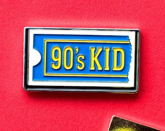 90s Kid Enamel Pin - Millennial lapel pin - Nostalgia pin badge