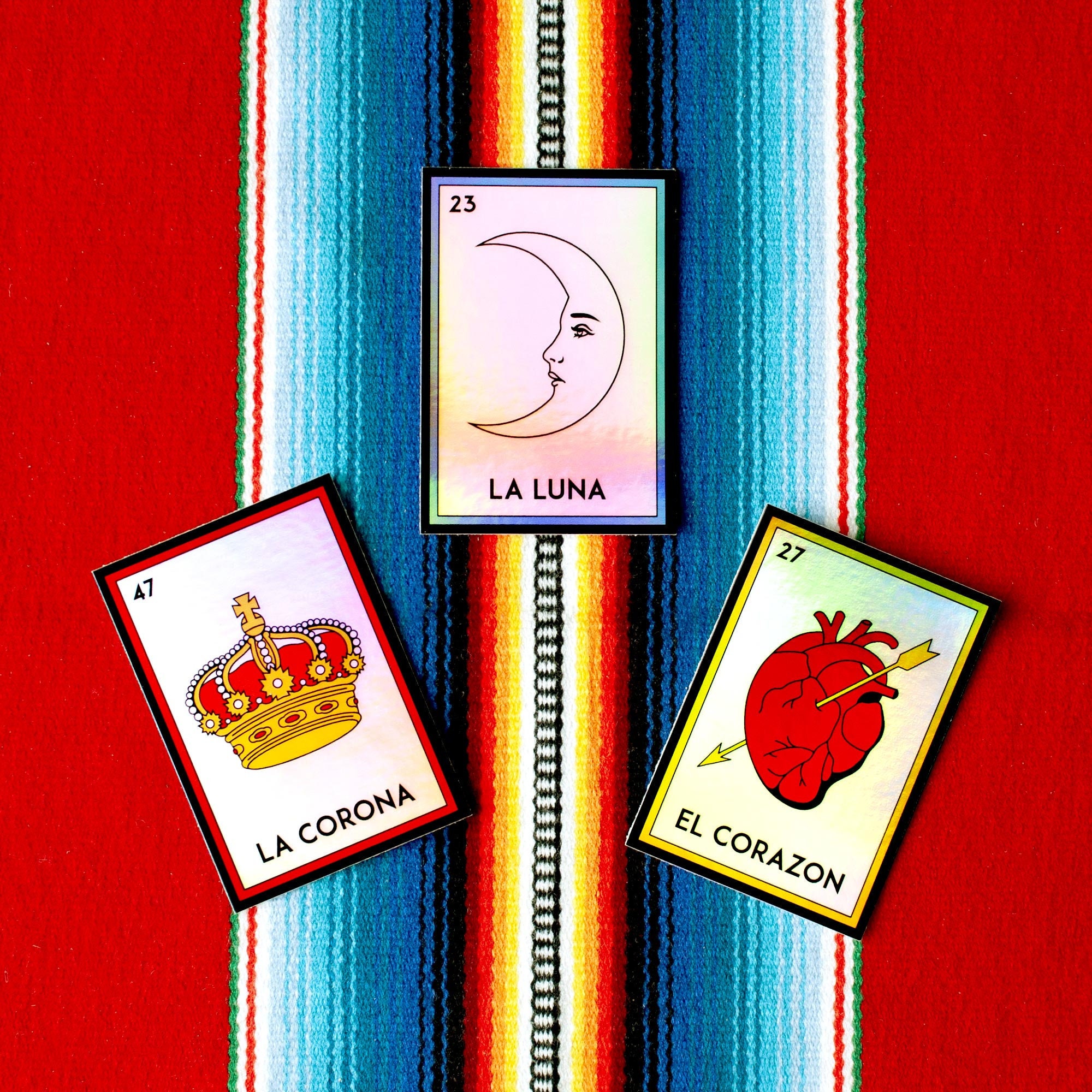 Lotería Card Game Holographic Sticker Set of 3 Mexican vinyl | Etsy